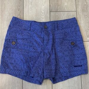 Marmot Blue Geometric Women Shorts